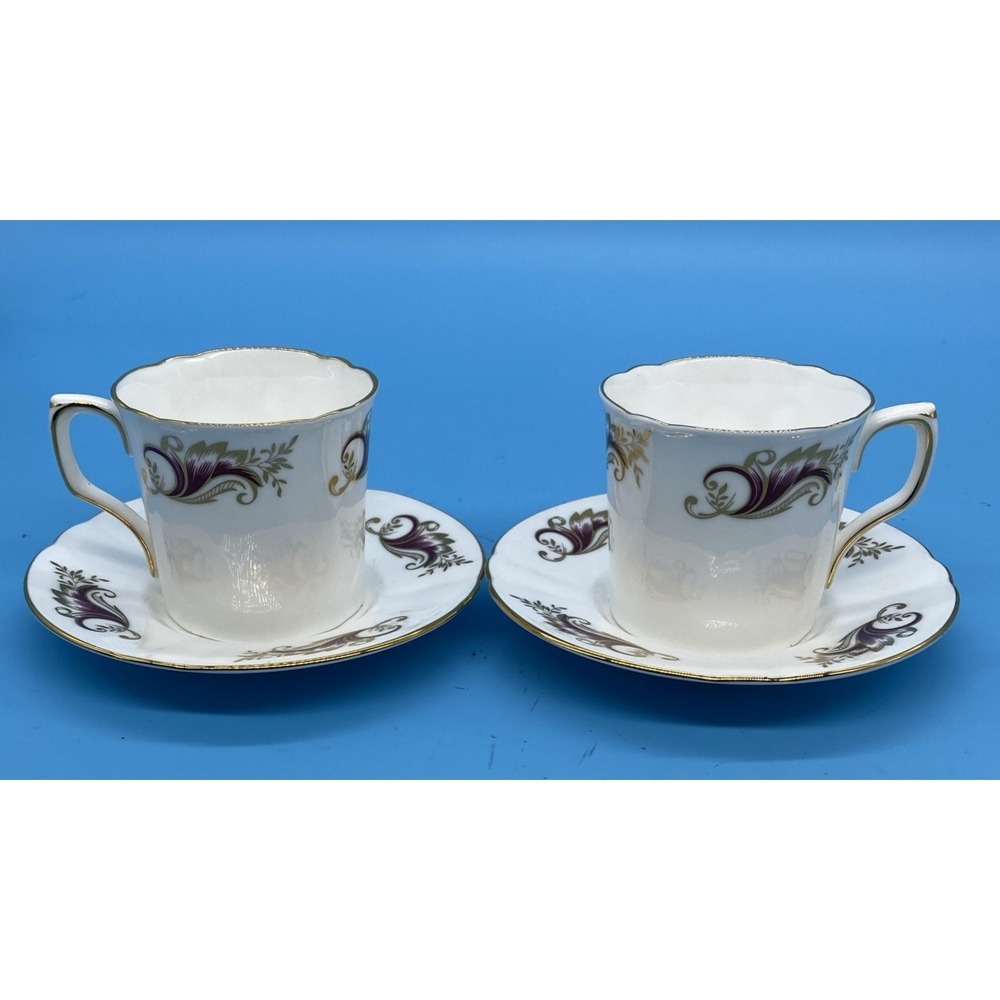 Fine Bone China HANKOOK~  England Original‎ Tech ~ Cup/Saucer Set ~ Leaf Motif